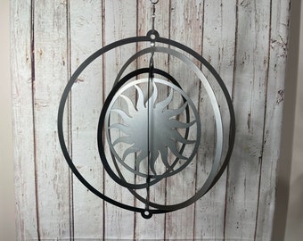Sun Wind Spinner Garden Decor Grateful Metal Sunshine