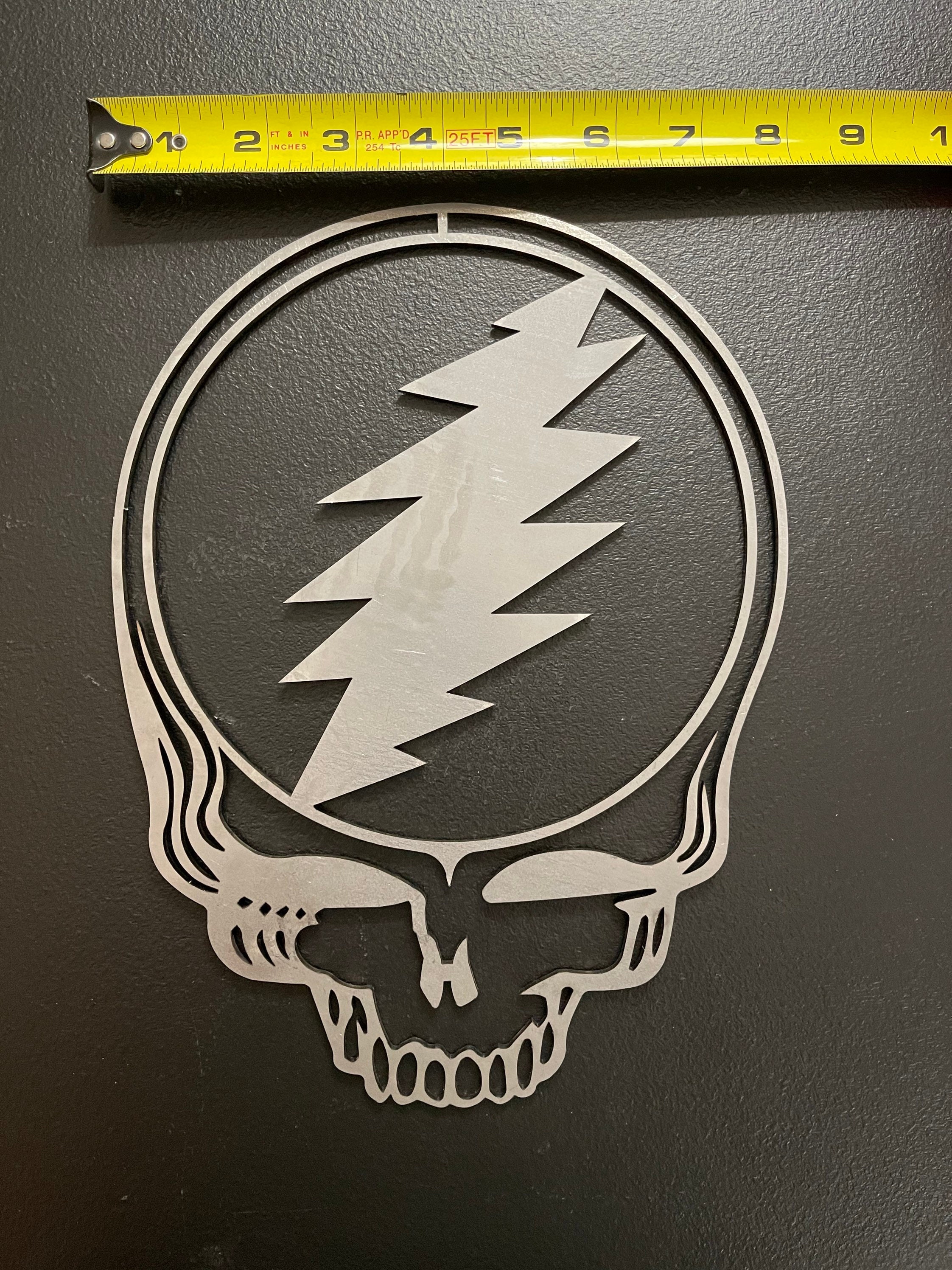 Cut Steel Steal Your Face Stealie Decor Grateful Dead Metal Decor Art