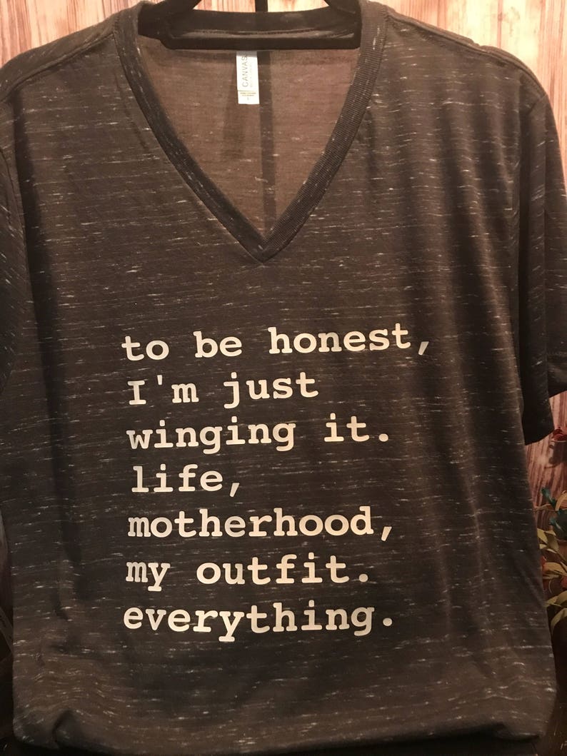 Just Winging It Mom T-Shirt Mom Life Quote Just Wing It | Etsy
