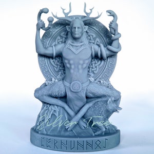 Cernunnos Idol - Pagan Horned God - Green Man - Unique Wiccan Altar piece