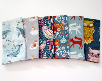Cloth Napkins - Set of 6 - Large Dinner Table Napkins - Mismatched, Assorted, Variety - Amazing Animal Pack - Housewarming Gift for Family
