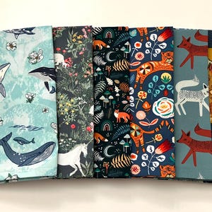 Cloth Napkins - Set of 6 - Large Dinner Table Napkins - Mismatched, Assorted, Variety - Amazing Animal Pack - Housewarming Gift for Family