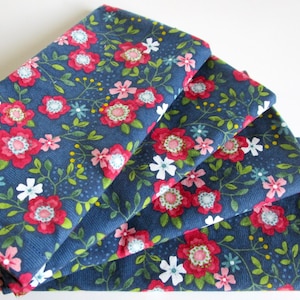 Cloth Napkins - Set of 4 - Blue Pink Green White Flowers Floral - Dinner, Everyday, Wedding, Table - Hostess Gift