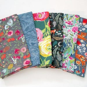 Cloth Napkins - Set of 6 - Large Dinner Table Napkins - Mismatched, Assorted, Variety - Animals and Floral - Housewarming Gift for Family