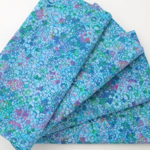 Cloth Napkins Turquoise Blue, Pink, Green Tiny Flowers Floral Dinner, Table, Everyday, Wedding Hostess Housewarming Gift image 3