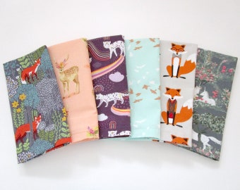 Cloth Napkins - Set of 6 - Large Dinner Table Napkins - Mismatched, Assorted, Variety - Adorable Animal Pack - Housewarming Gift for Family