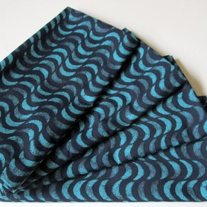 Large Cloth Napkins - Set of 4 - Turquoise Blue Moons Celestial - Dinner, Table, Everyday, Wedding - Housewarming Gift for Men Women Couples