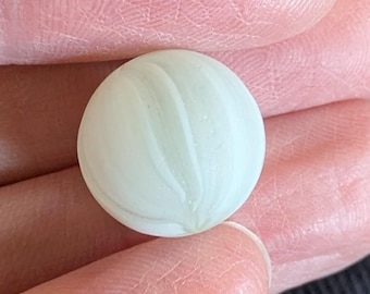 Vintage Seaglass marble, white striped glass marble, beach found Scotland