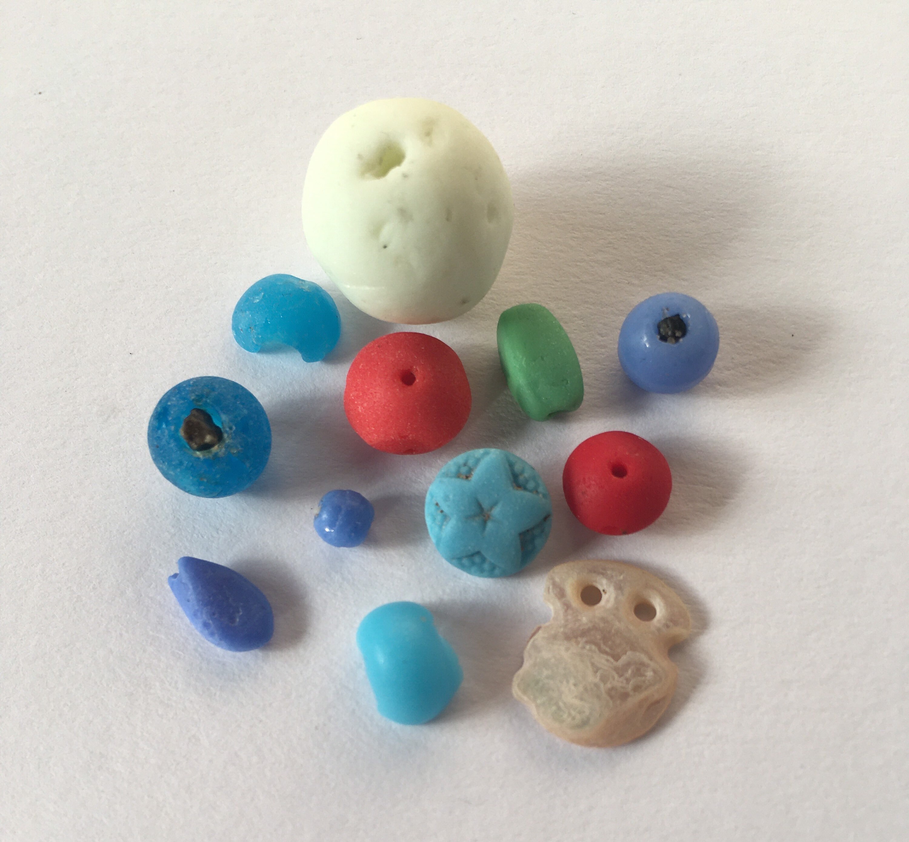 Scottish sea glass beads and buttons mixed bundle seaglass Etsy