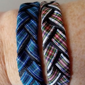 Tartan cuff bracelet, scottish plaid  personalised bangle