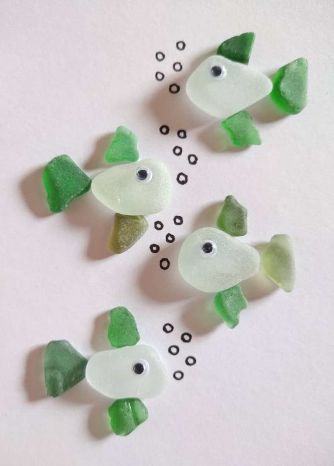 Sea Glass Fish Framed Beach Glass Art Scottish Seaside Etsy UK