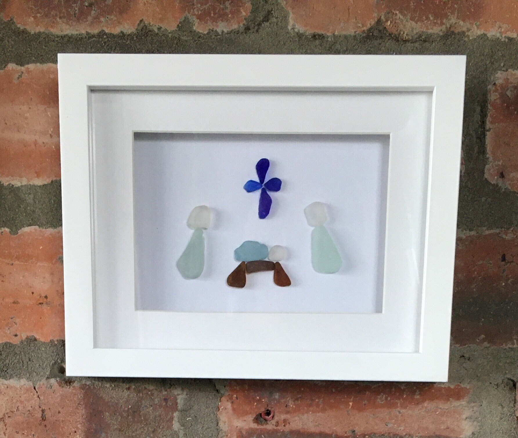 Nativity scene Seaglass nativity picture Scottish sea glass Etsy