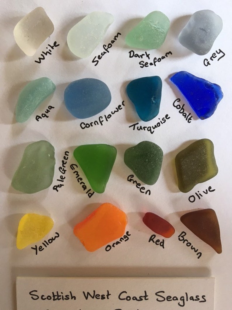 Beach Glass Color Chart