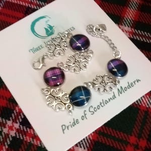 Celtic Pride of Scotland Tartan Bracelet: Handmade Scottish Jewelry
