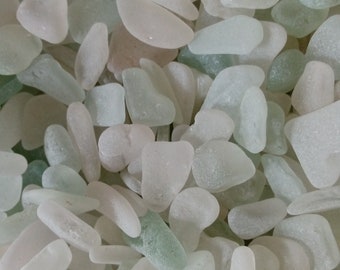 Scottish Seaglass Pieces: White & Pastel Beach Glass for Crafts