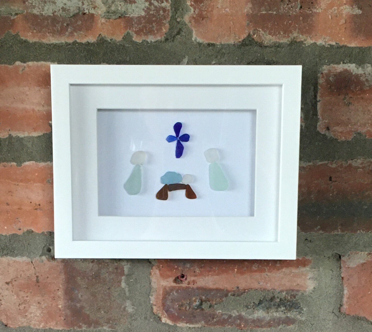 Nativity scene Seaglass nativity picture Scottish sea glass Etsy