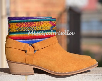 LEATHER ETHNIC BOOTS, Size 38, Camel Boots, Ethnic Boots, Spanish Boots