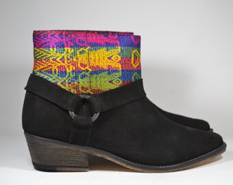 LEATHER ETHNIC BOOTS, Size 36, Black Boots, Ethnic Boots, Spanish Boots