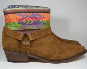 Sale .....20% off......LEATHER ETHNIC BOOTS, Size 38, Brown Boots, Ethnic Boots, Spanish Boots
