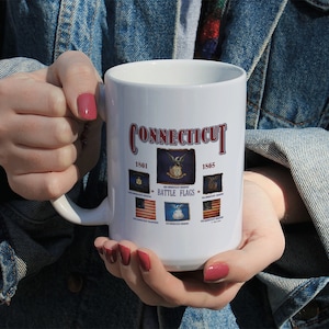 Connecticut Battle Flags 150th Civil War Sesquicentennial Gift Mug