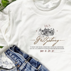 Civil War T Shirt Gettysburg 1863 Woodcut