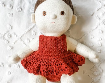 Dinkum Doll Crochet Tutu Dress Set. 100% Cotton