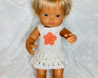 Miniland 38cm, Minikane Cotton Crochet Tennis Dress and Pants