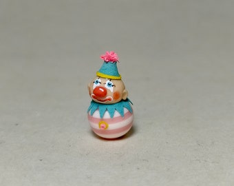 Miniature Rolly Polly .Mini clown toy 1:12.  15 mm height