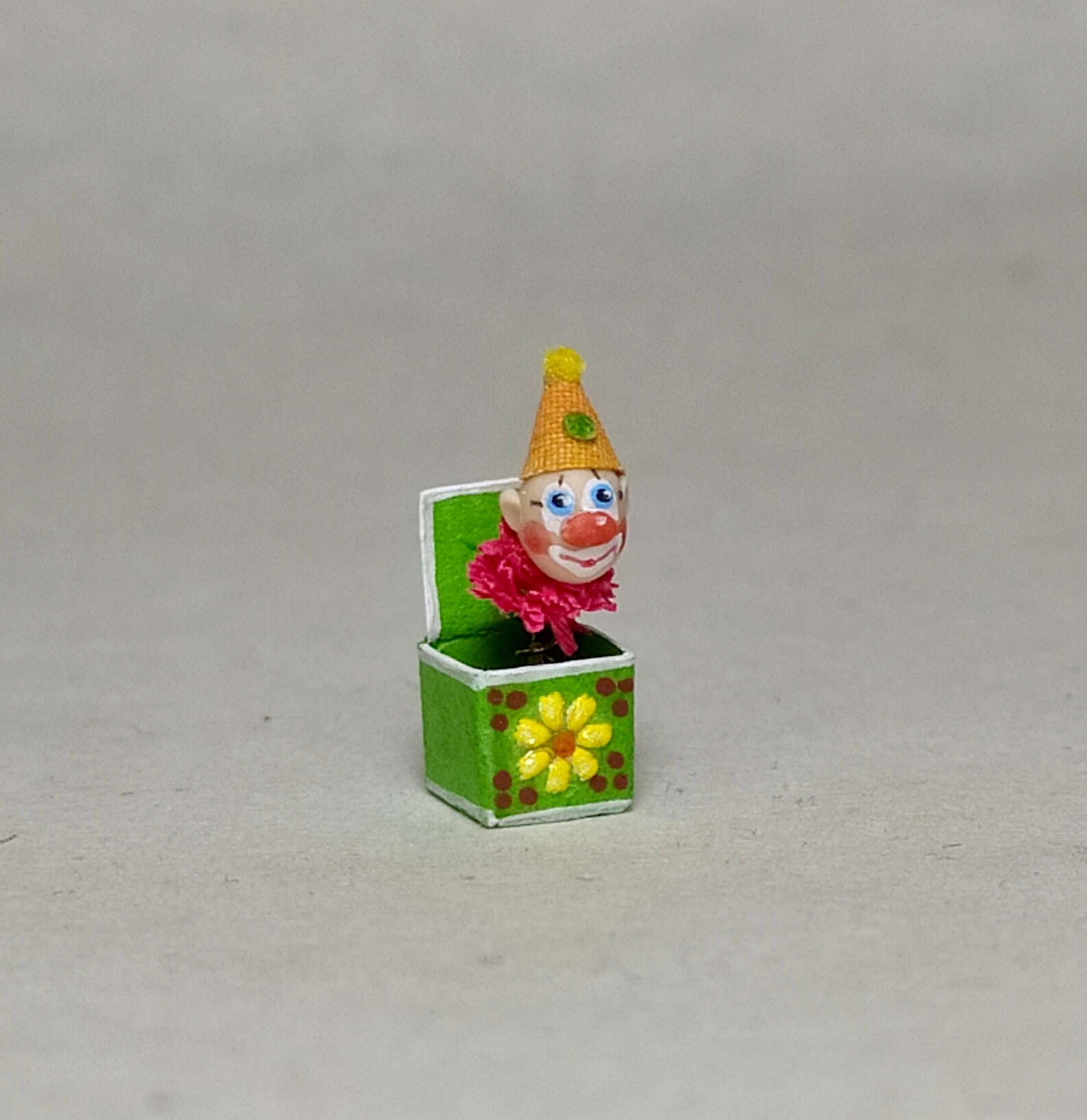 Miniature Toy Jack in the Box. 1 12 Scale. 15 Mm High and 12 Mm