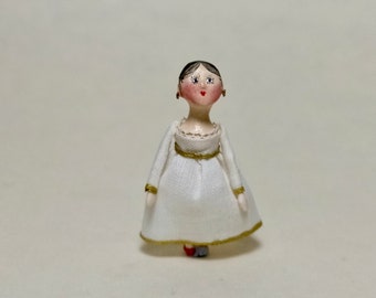 Miniature Grodenthal  doll reproduction  (1800) 1:12 scale. 28 mm high