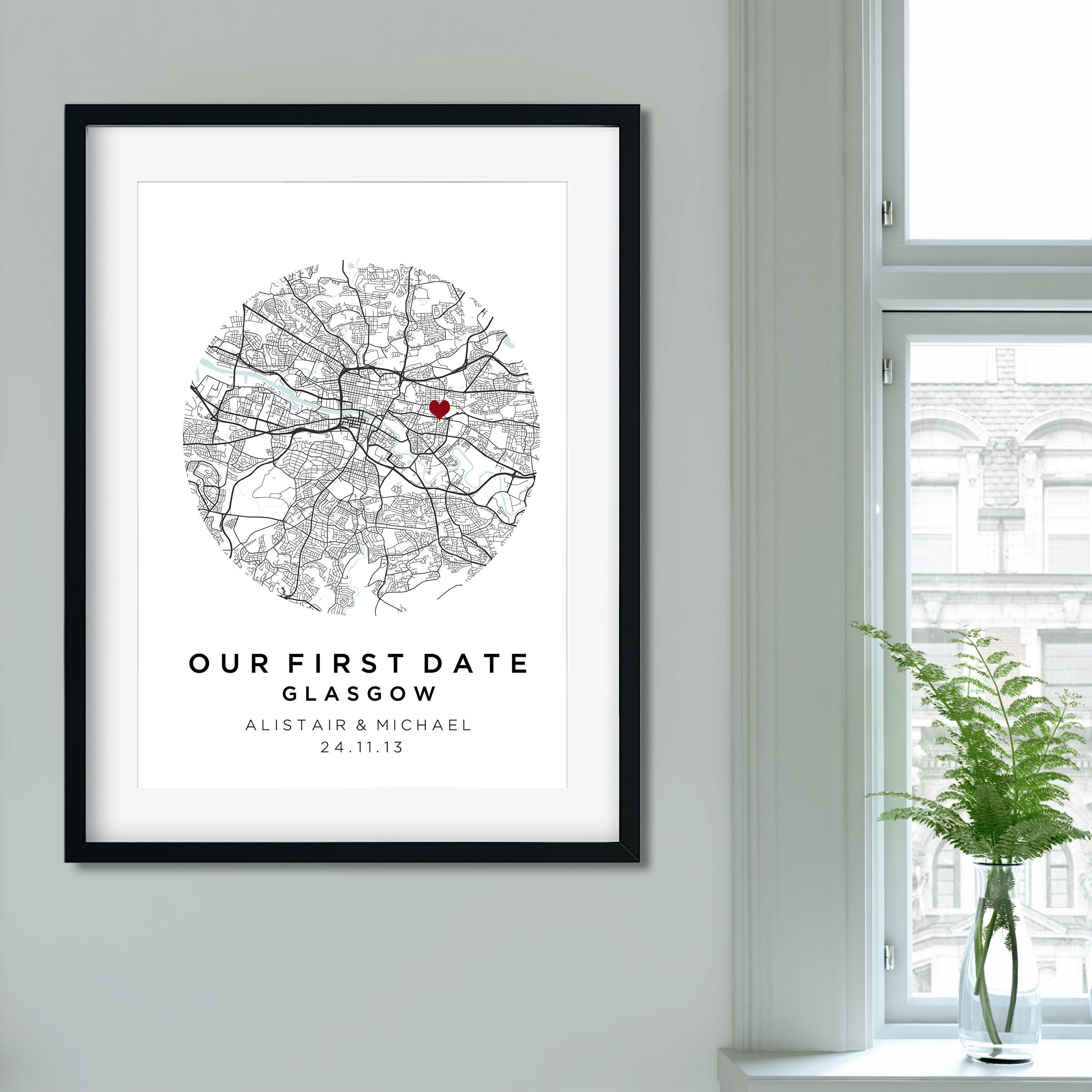 Our First Date Custom Map Etsy UK