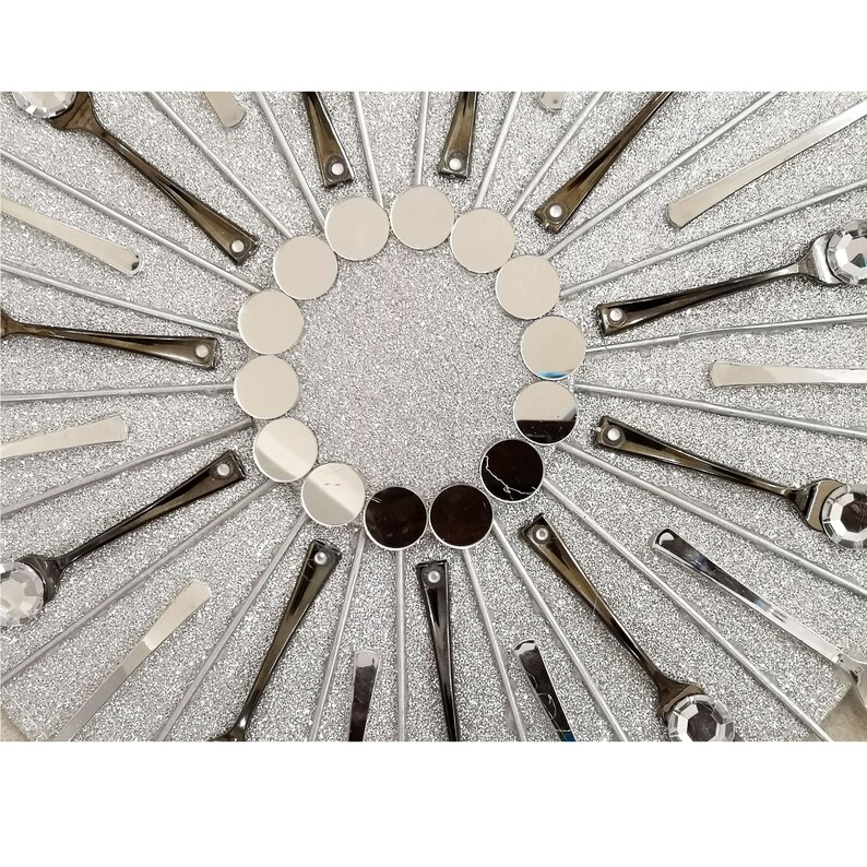 Christmas silver Sunburst wall decor glamorous wall