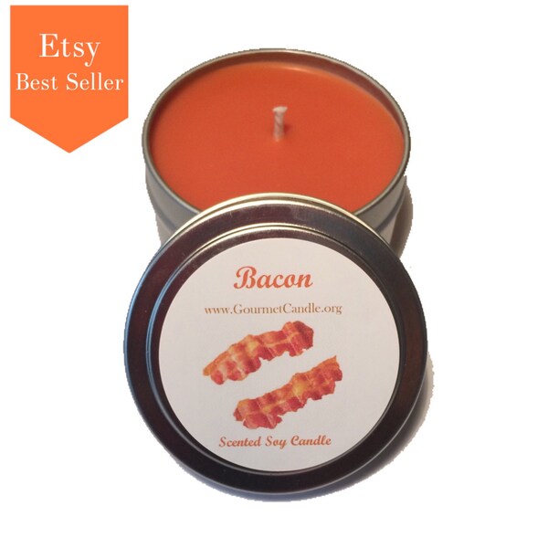 Bacon Scented Candle - Boyfriend Gift - Brother Gift - Boyfriend Christmas Gift - Man Candle - Husband Gift - stocking stuffers for men