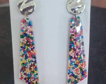 Sprinkle Resin Earrings