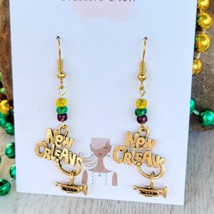 New Orleans Mardi Gras Earrings