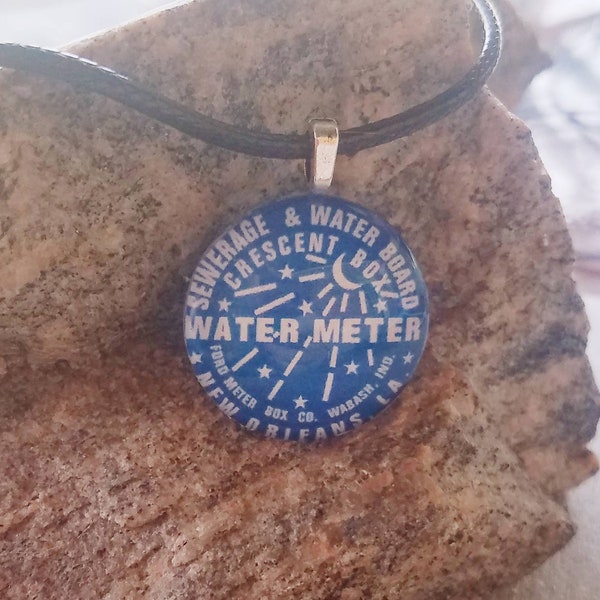 Blue New Orleans Water Meter Pendant