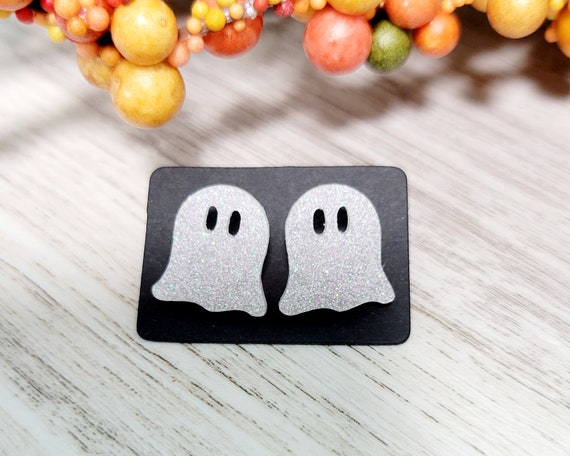 Sparkly Ghost Studs