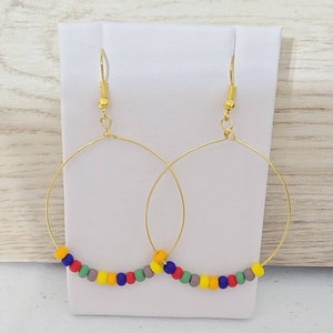 Rainbow Hoop Earrings