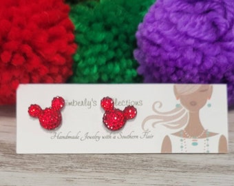 Red Mouse Studs
