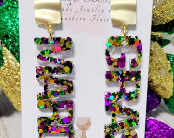 Mardi Gras Earrings