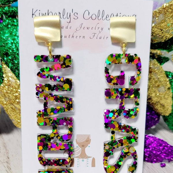 Mardi Gras Earrings