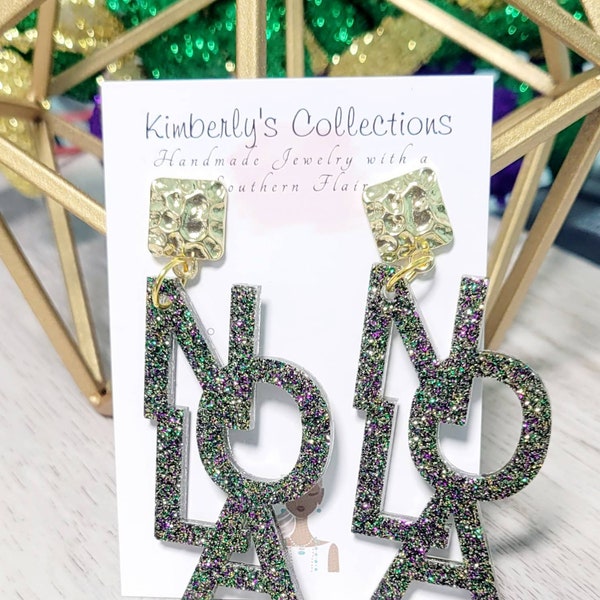 NOLA Mardi Gras Earrings