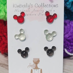 Mouse Studs Trio