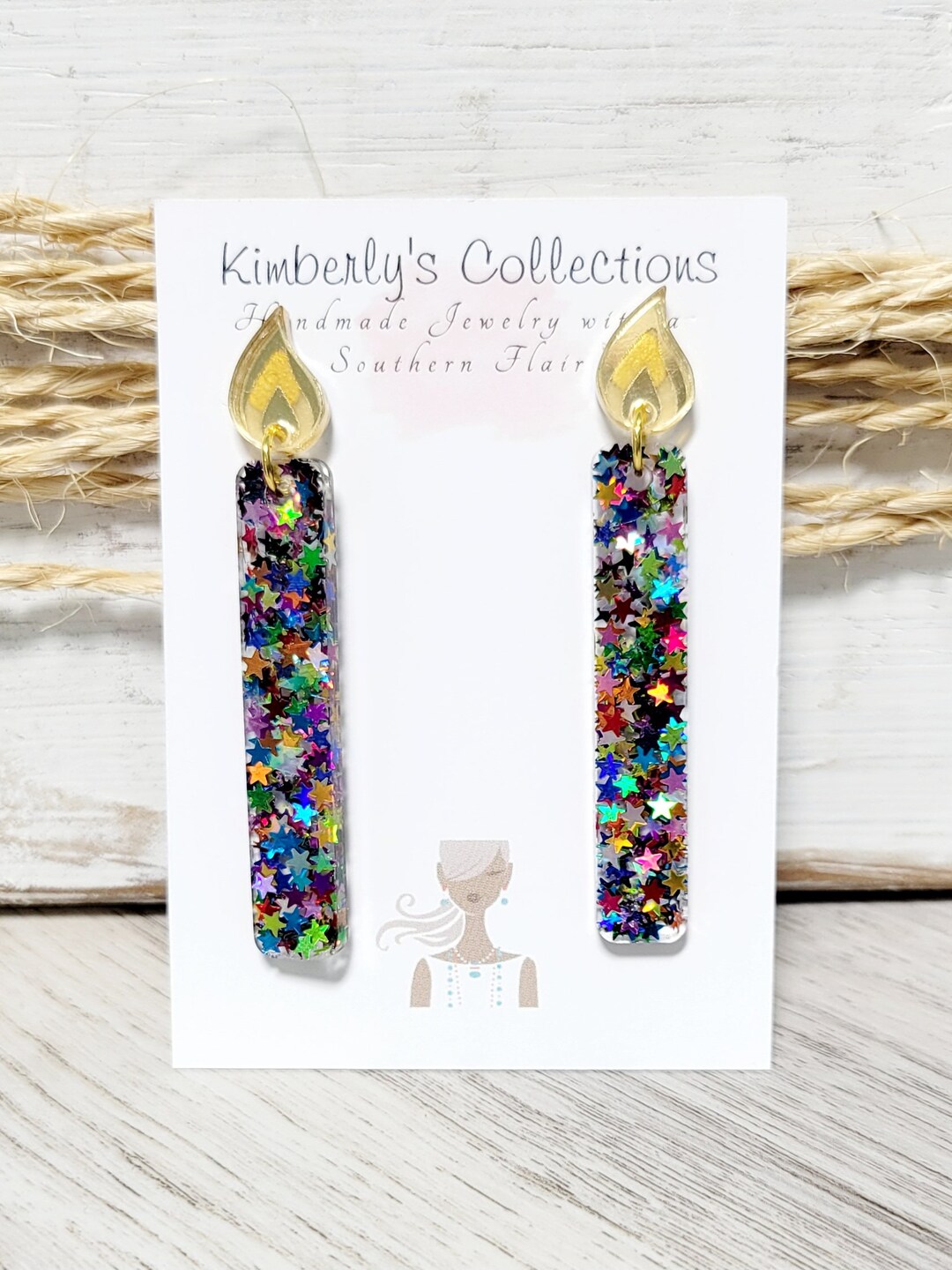 Birthday Candle Earrings Etsy