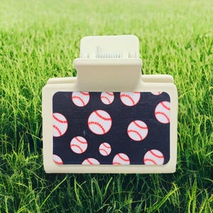 Small Baseball Hair Clip