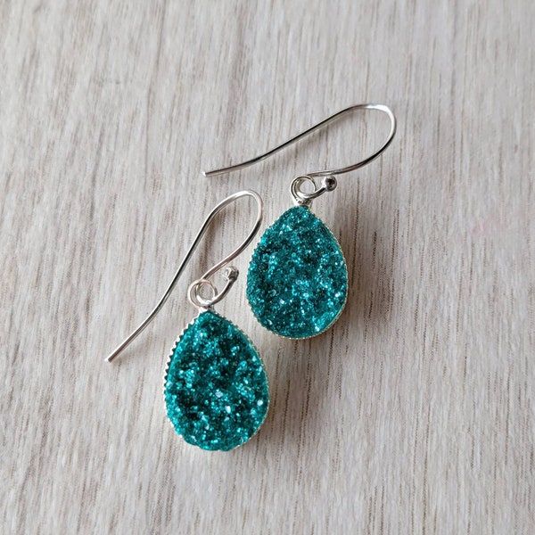 Teardrop Teal Earrings