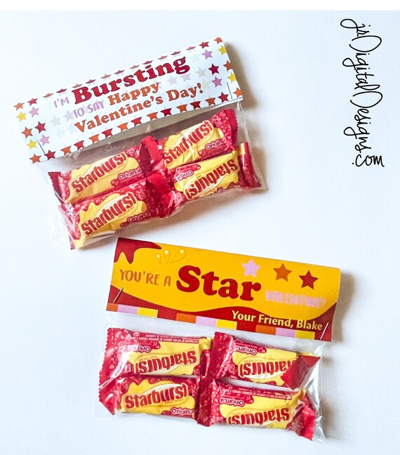 starbursts candy wrapper valentines card printable starburst valentine ...
