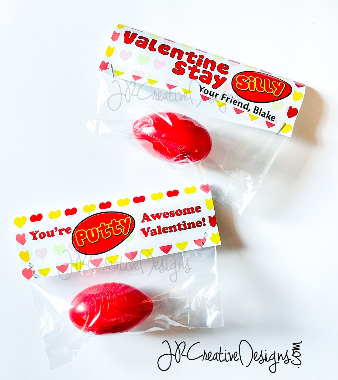 Kids Valentine's Cards Sillly Putty Valentine Cards for Kids Valentine ...