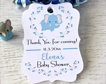 Personalized baby shower tags, baby boy shower, favor labels - set of 15