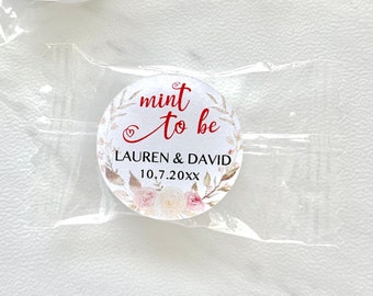 Mint to be favors, mint favors, personalized wedding mints, wedding candy